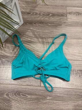 Shade & Shore Turquoise Strappy Bikini Top